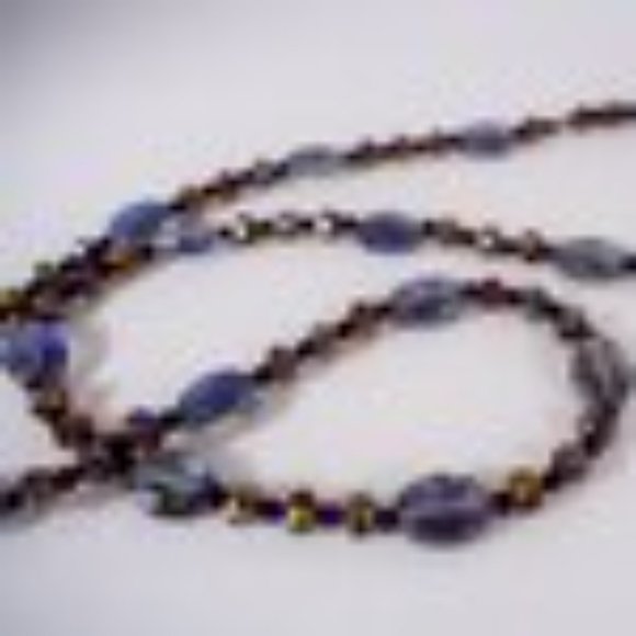 35 3/4" Magical Fairy Purple Faceted Crystal Glass Necklace $40 - Picture 5 of 15